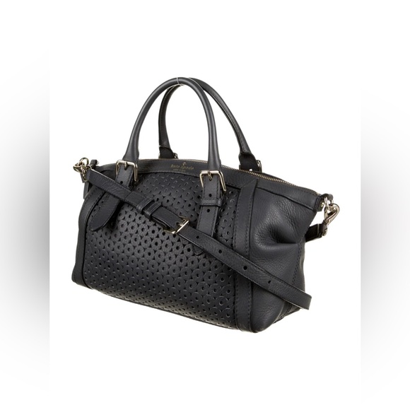 Kate Spade Mercer Isle Small Sloan Black Genuine Leather Satchel Shoulder Bag - Picture 2 of 16